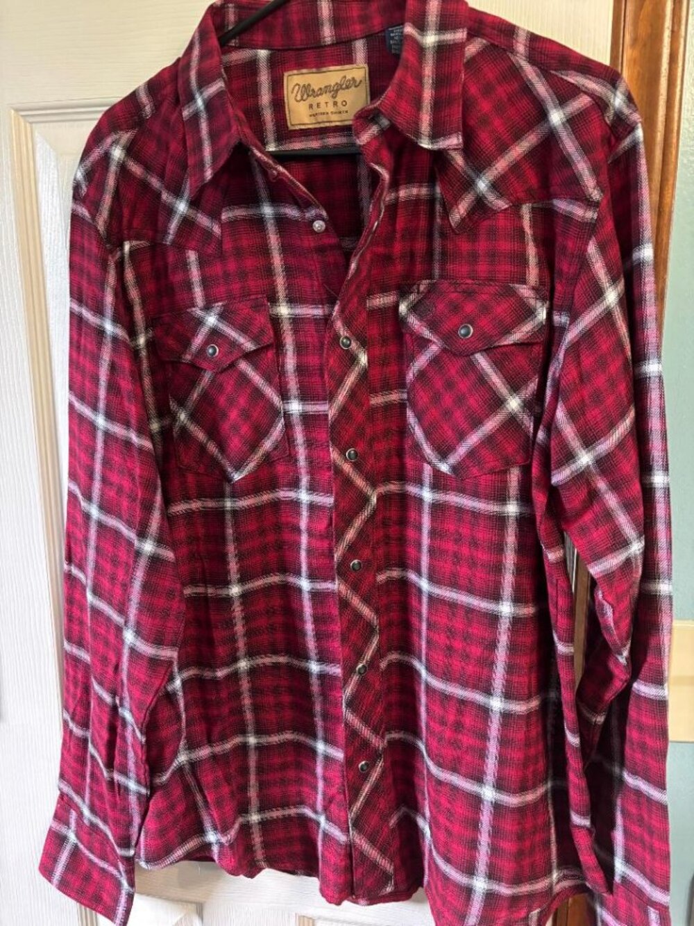 Men's Wrangler Retro Western Shirt  Size Large  Pearl snap closure  NWOT